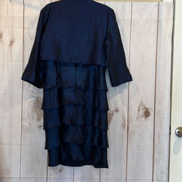 R&M Richards Blue beaded party dress with jacket Sz.18 NWT Vintage - Picture 10 of 12